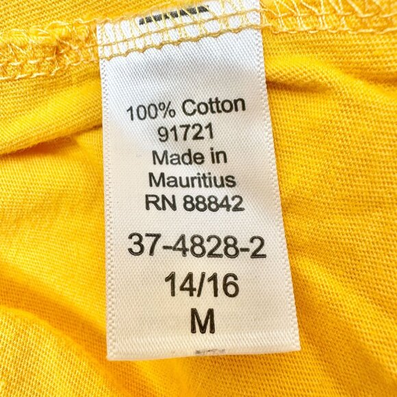 Woman Within T-Shirt Womens 14/16 M Yellow Short Sleeve Crewneck Cotton - Picture 4 of 8